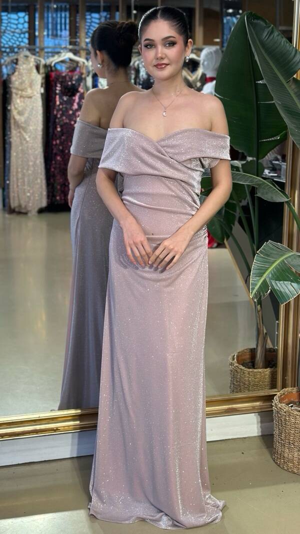 İndirimli Simli Abiye 95149 - 1