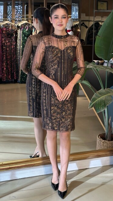 İndirimli Simli Abiye 95172 - abiyeniall