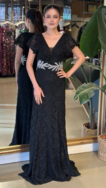 İndirimli Simli Abiye 95176 - abiyeniall