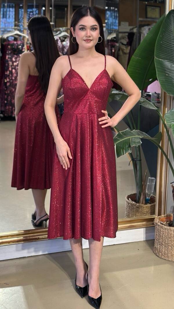 İndirimli Simli Abiye 95228 - 1