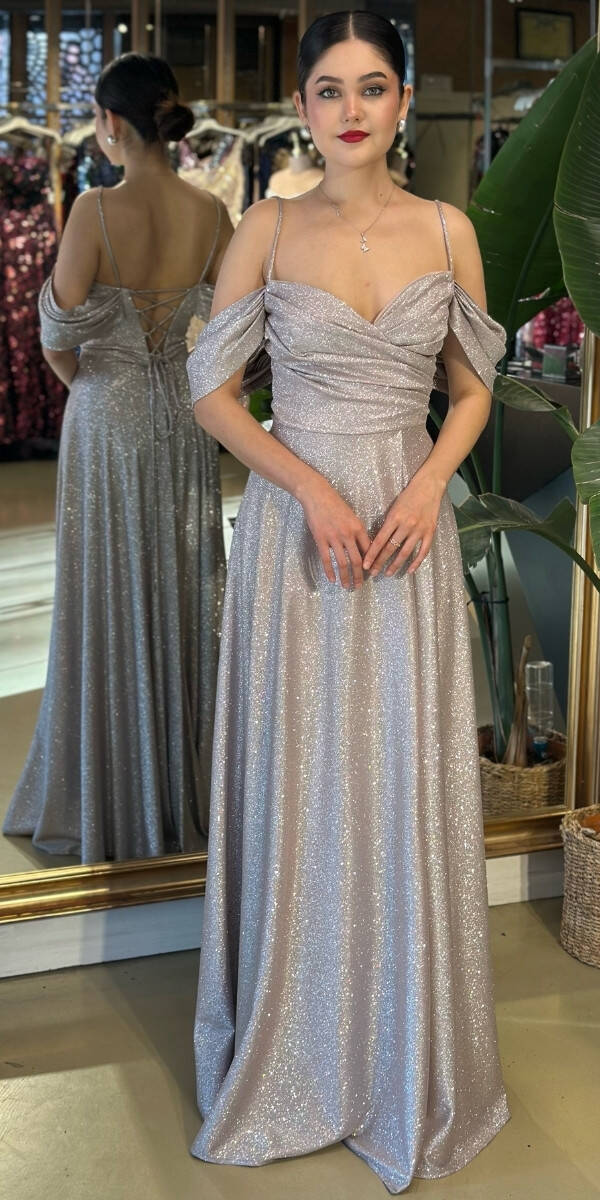 Rose Simli Uzun Abiye Elbise 7633 - 1